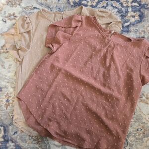 Women's Blush and Beige Tops